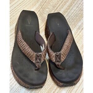 Volatile Island Women Size 8 Wedge Braided Textile Sandal Platform Vacation